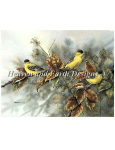 �N���X�X�e�b�`�����イ�}�� �S�V�L�q�� Heaven And Earth Designs David Bartholet �㋉�� Gold Finches �S�ʎh��