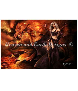 HAED �N���X�X�e�b�`�����イ�}�� �h���S���Y�E�L�[�p�[ Heaven And Earth Designs Renee Biertempfel �㋉�� Dragons Keeper �S�ʎh��