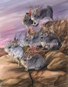 �N���X�X�e�b�`�����イ�`���[�g �`���`���R���� Heaven And Earth Designs Rob Carlos �㋉�� Chinchilla Cavalry