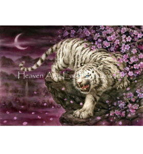 KAYOMI HARAI NXXeb`hイ`[g HAED } ySupersized White Tiger Cherry Blossoms Max Colorsz Heaven And Earth Designs  ㋉ CO A Ƃ   g zCg^CK[ ДN  t  