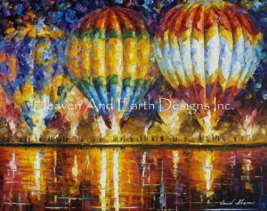 HAED ��| �N���X�X�e�b�`�h���イ�}�� Leonid Afremov �y�o���[���E���t���N�V�����z Balloon Reflections