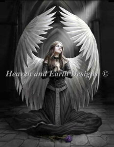 Anne Stokes �N���X�X�e�b�` �h���イ �`���[�g HAED �}�� �y Supersized Prayer For The Fallen Max Colors �z Heaven And Earth Designs �C�O �A�� �V�g �G���W�F�� �V�g