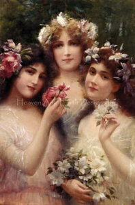 Emilie Vernon ���� �N���X�X�e�b�`�h�J�`���[�g HAED ��| �㋉�� �y�X���[�E�O���C�Z�X�z The Three Graces EV
