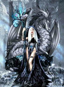 Ruth Thompson クロスステッチ刺しゅうチャート HAED 図案 【Aquarius RT】 Heaven And Earth Designs 輸入 上級者 海外 ドラゴン 龍 竜