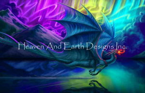 Piya Wannachaiwong クロスステッチ刺しゅうチャート HAED 図案 【Aurora Dragon】 Heaven And Earth Designs 輸入 上級者 海外 ドラゴン 龍 竜