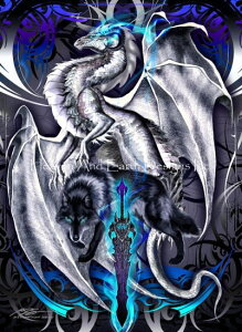 Ruth Thompson クロスステッチ 図案 刺しゅう チャート 【Dragonblade Omegablade】 Heaven And Earth Designs 輸入 上級者 ドラゴン 龍 竜