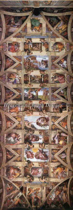 楽天市場 ミケランジェロ ブオナローティ Michelangelo 名画 クロスステッチ図案 チャート Haed 手芸 上級者 システィーナ礼拝堂天井画 Supersized Sistine Chapel Ceiling クロスステッチ手芸雑貨シーボンヌ