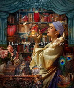 Jena Della Grottaglia -Maldonaldo �N���X�X�e�b�` �}�� �h���イ �`���[�g �y The Book Keeper �z Heaven And Earth Designs �㋉�� �{ ���� �{�� ���X