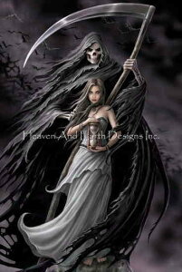 Anne Stokes �N���X�X�e�b�` �}�� �h���イ �`���[�g �y Mini Summon the Reaper �z Heaven And Earth Designs �A�� �㋉�� ���_ �f�[���� �_