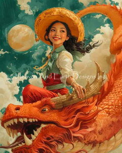 Dragon Muse クロスステッチ 図案 刺しゅう チャート 【 Juanita Sunshine 】 Heaven And Earth Designs 輸入 上級者 龍 ドラゴン 竜