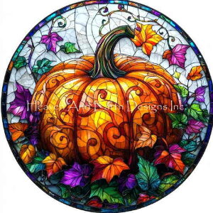 Solo Collection NXXeb` } hイ `[g y Stained Glass Pumpkin z Heaven And Earth Designs A ㋉ XehOX XehOX ڂJ{` Z