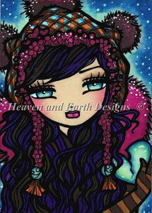 Hannah Lynn �N���X�X�e�b�` �}�� �h���イ �`���[�g �y QS Heart of Ice �z Heaven And Earth Designs �C�O �A�� �㋉��