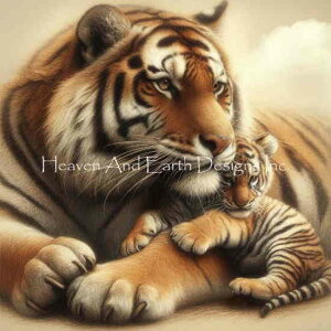 Malcolm Watson NXXeb` } hイ `[g y Huggable Tiger With Baby Cub z Heaven And Earth Designs A ㋉ Ƃ g  ^CK[