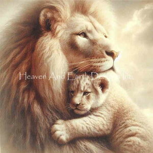 Malcolm Watson �N���X�X�e�b�` �}�� �h���イ �`���[�g �y Huggable Lion With Baby Cub �z Heaven And Earth Designs �㋉�� ���C�I�� �炢���� ���q