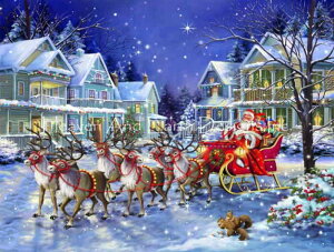 Interlitho Licensing courtesy Looking Good Licensing �N���X�X�e�b�` �}�� �h���イ �`���[�g �y Sleigh Bells Ring ILL �z Heaven And Earth Designs �㋉�� �N���X�}�X �T���^ �T���^�N���[�X