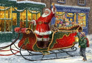 Interlitho Licensing courtesy Looking Good Licensing �N���X�X�e�b�` �}�� �h���イ �`���[�g �y Sleigh Away �z Heaven And Earth Designs �㋉�� �N���X�}�X �T���^ �T���^�N���[�X