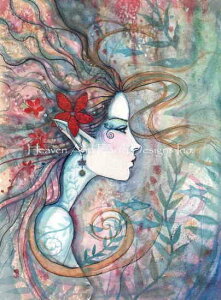 Molly Harrison NXXeb` } hイ `[g y Red Flower Mermaid z Heaven And Earth Designs A ㋉