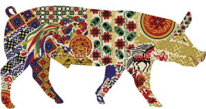 HAED Originals �N���X�X�e�b�` �}�� �h���イ �`���[�g �y Folk Pig �z Heaven And Earth Designs �A�� �㋉�� �Ԃ� �u�^ ��