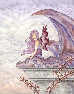 Amy Brown クロスステッチ 図案 刺しゅう チャート 【 A Day In The Clouds 】 Heaven And Earth Designs 輸入 上級者 ドラゴン 竜 龍