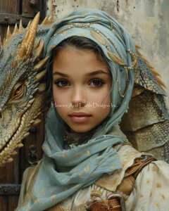 Dragon Muse クロスステッチ 図案 刺しゅう チャート 【 Fatima 】 Heaven And Earth Designs 輸入 上級者 ドラゴン 龍 竜