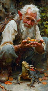 Dragon Muse クロスステッチ 図案 刺しゅう チャート 【 Beggin Dragon 】 Heaven And Earth Designs 輸入 上級者 ゴブリン エルフ ドラゴン 竜 龍