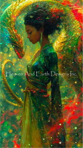 Dragon Muse クロスステッチ 図案 刺しゅう チャート 【 Green Goddess DM 】 Heaven And Earth Designs 輸入 上級者 ドラゴン 龍 竜