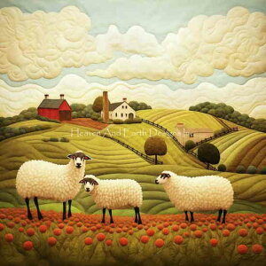 Peggy Collins NXXeb` } hイ `[g y Sheep on the Farm z Heaven And Earth Designs A ㋉ Ђ qcW r i