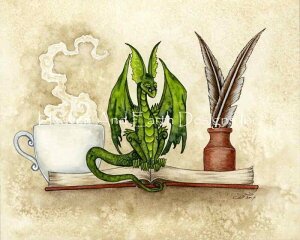 Amy Brown Fantasy Art �N���X�X�e�b�` �}�� �h���イ �`���[�g �y The Scholar �z Heaven And Earth Designs �㋉�� �h���S�� �� ��