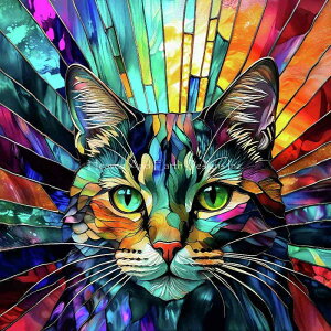 Peggy Collins �N���X�X�e�b�` �}�� �h���イ �`���[�g �y Rainbow Cat / Rainbow Cat Max Colors �z Heaven And Earth Designs �A�� �㋉�� �˂� �L �l�R