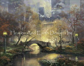 Heaven And Earth Designs クロスステッチ図案 チャート 【秋のセントラルパーク】 Central Park in the Fall
