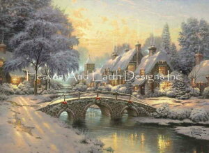 Thomas Kinkade Studios NXXeb`hイ`[g HAED } yMini Cobblestone Christmasz Heaven And Earth Designs i iF [ [  ~    