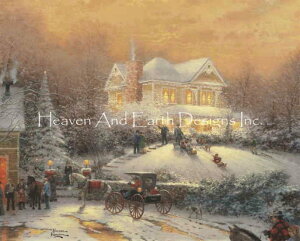 Heaven And Earth Designs �N���X�X�e�b�`�h���イ�`���[�g �}�� �yVictorian Christmas II�z KINKADE THOMAS