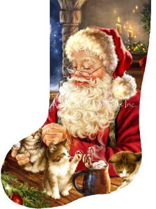 Heaven And Earth Designs �N���X�X�e�b�`�}�� HAED �`���[�g �yStocking Kitten Christmas Flipped�z GELSINGER, DONA