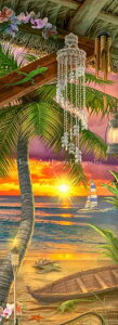 Aimee Stewart �N���X�X�e�b�`�h���イ�`���[�g HAED �}�� �yStorykeep Tiki Beach Sunset�z Heaven And Earth Designs