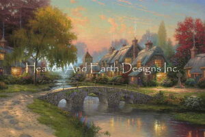 Thomas Kinkade NXXeb`hイ`[g HAED } yCobblestone Bridge Max Colorsz Heaven And Earth Designs