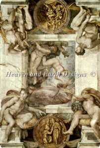 Michelangelo�i�~�P�����W�F���E�u�I�i���[�e�B�j ���� �y�C���̑n��-The Creation of Eve-�z HAED �N���X�X�e�b�`�h���イ �}�� Heaven And Earth Designs �A�� �S�ʎh�� �`���[�g ��� �㋉�җl���� ��|
