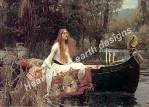 John William Waterhouse(ジョン・ウィリアム・ウォーターハウス) 名画 【Lady of Shalott】 美術 絵画 芸術作品 HAED クロスステッチ刺しゅう 図案 Heaven And Earth Designs 輸入 チャート