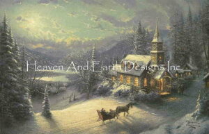 Thomas Kinkade NXXeb`hイ`[g HAED } ySunday Evening Sleigh Ridez Heaven And Earth Designs  A ㋉җl