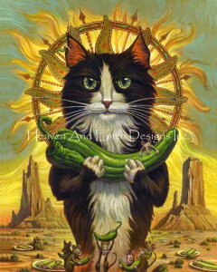 Jeff Haynie �N���X�X�e�b�`�h���イ�`���[�g HAED �}�� �yPatron Saint Of Green Chile�z Heaven And Earth Designs ���z �`�� �y�b�p�[ �y�p���j