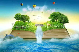 Solo Collection NXXeb`hイ`[g HAED } ySupersized Illustration Magic Opened Book Max Colorsz Heaven And Earth Designs A ㋉ { i  C  CJ  C 