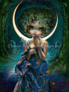 Jasmine Becket-Griffith �N���X�X�e�b�`�h���イ�`���[�g HAED �}�� �yThe Moon JBG�z Heaven And Earth Designs �㋉�� �O���� �X ���� ���_ �� ����