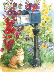 Carol Wilson �N���X�X�e�b�`�h���イ�`���[�g HAED �}�� �yKitty At The Mail Box�z Heaven And Earth Designs ��� �㋉�� �˂� �l�R �L �t �|�X�g �X�� �莆 ���^�[ �^�`�A�I�C �[�j�A�I�C