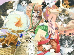 Carol Wilson �N���X�X�e�b�`�h���イ�`���[�g HAED �}�� �yCurious Cats�z Heaven And Earth Designs ��� �㋉�� �˂� �l�R �L �L���b�g ���� ������