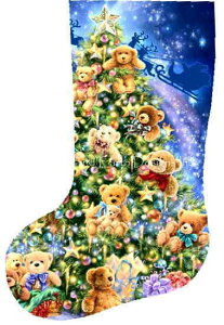 Dona Gelsinger NXXeb`hイ`[g HAED } yStocking Teddy Bear Tree Flippedz Heaven And Earth Designs  ㋉ NX}X l`  N} F  Cu NX}Xc[