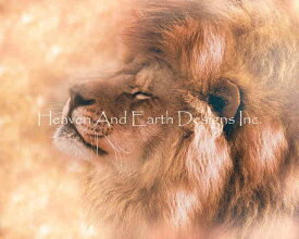 The Solo Collection クロスステッチ刺しゅうチャート HAED 図案 【Beautiful Lion In Dream】 Heaven And Earth Designs 輸入 上級者 ライオン らいおん 獅子 肉食動物 サバンナ アフリカ