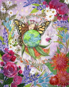 BUTCHER SARA �N���X�X�e�b�`�h���イ�`���[�g HAED �}�� �y Mini World Love �z Heaven And Earth Designs �㋉�� �d�� �t�F�A���[ �n�� �� �t�����[