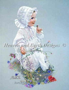 Sandra Kuck クロスステッチ図案 チャート HAED 手芸 上級者 【Alice Kuck】 Heaven And Earth Designs 輸入 上級者 赤ちゃん 幼児 少女 女の子 カワイイ 可愛い かわいい