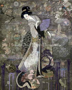 Ernie Francis クロスステッチ図案 チャート HAED 手芸 上級者 【June Geisha】 Heaven And Earth Designs 輸入 上級者 芸者 江戸 和風 日本 伝統 着物