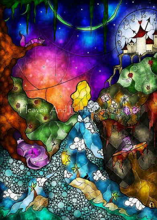 楽天市場 Mandie Manzano クロスステッチ刺しゅうチャート Haed 図案 Fairy Tale Alice In Wonderland Heaven And Earth Designs 不思議の国のアリス ワンダーランド アリス お城 クロスステッチ手芸雑貨シーボンヌ