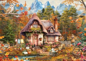 Jena DellaGrottaglia クロスステッチ 図案 刺しゅう チャート 【 Punkin Cottage 】 Heaven And Earth Designs 海外 輸入 上級者 風景 かぼちゃ カボチャ 南瓜